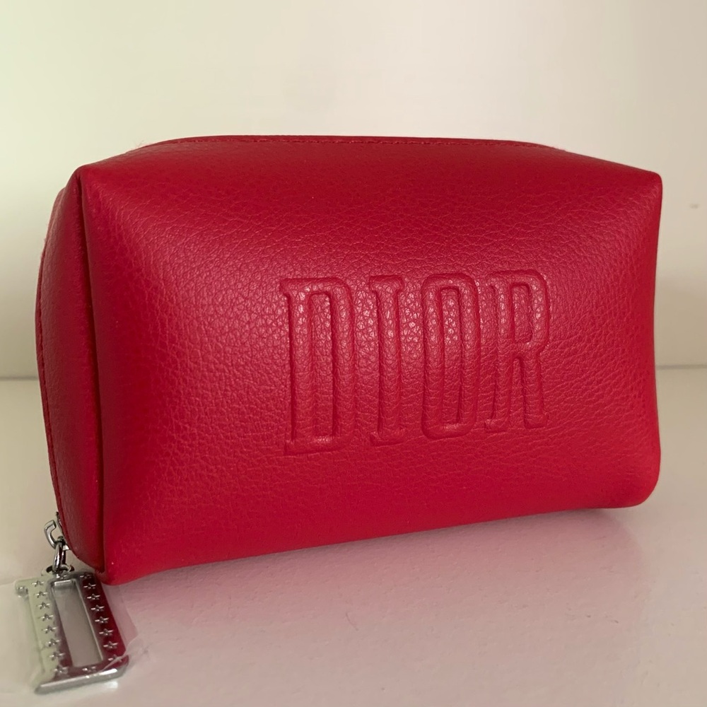 Dior red zippy Pouch